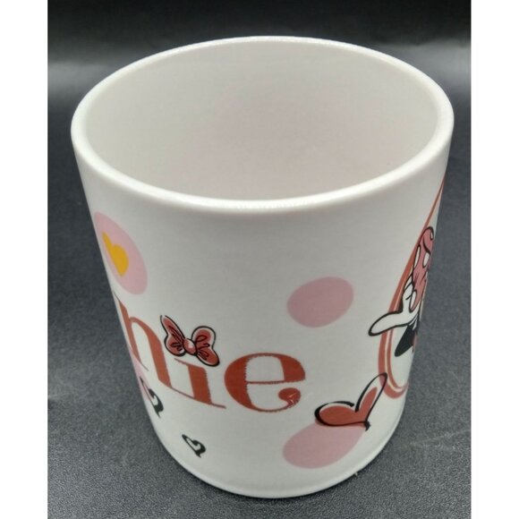 Disney Minnie Mouse Ceramic Coffee Cup White Pink Drinking Mug Hearts Polka Dot - Picture 6 of 16